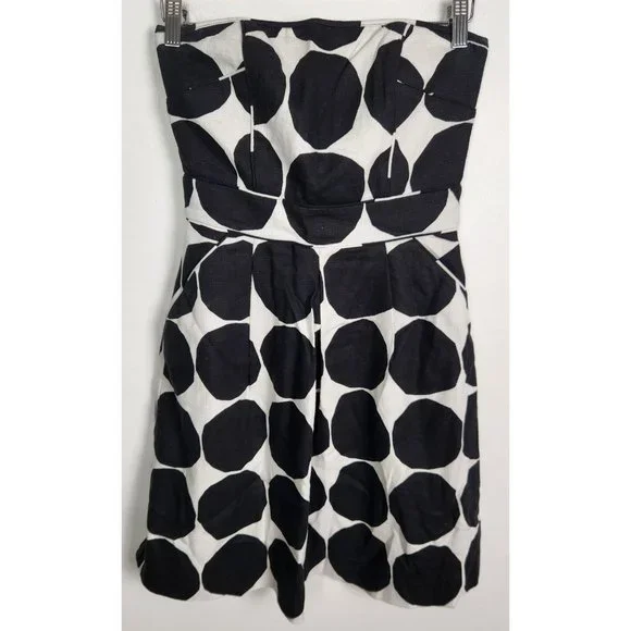 Banana Republic X Marimekko | Dresses | Banana Republic X Marimekko Womens  Sz 2 Black White Circle Linen Blend Dress | Poshmark